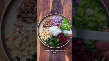 Sweet Pecan Chopped Salad #cooking #foodie #salad #choppedsalad #saladrecipe #saladrecipes