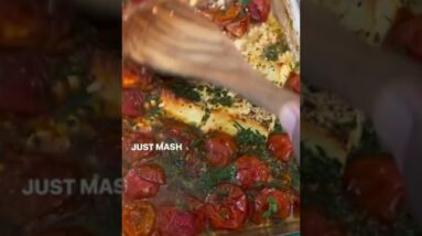 Feta Shrimp Pasta #cooking #foodie #feta #cherrytomatoes #cherrytomato #pasta #leanprotein