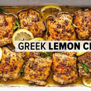 GREEK LEMON CHICKEN is a must-make, super easy dinner recipe!