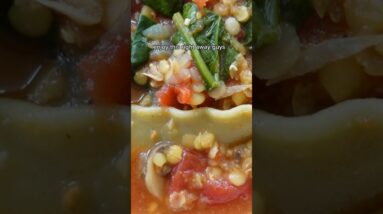 Make this budget friendly soup with broken up lasagna #shorts