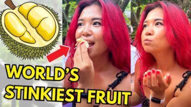 What I Ate in THAILAND as a VEGAN 🇹🇭 Trying DURIAN (World's Stinkiest Fruit)