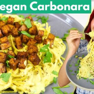 EASY VEGAN CARBONARA RECIPE (15 minutes or less)