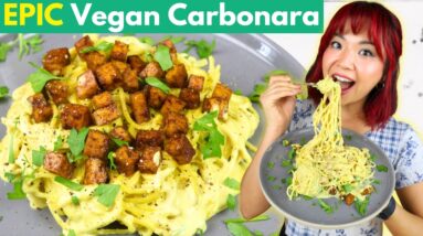 EASY VEGAN CARBONARA RECIPE (15 minutes or less)