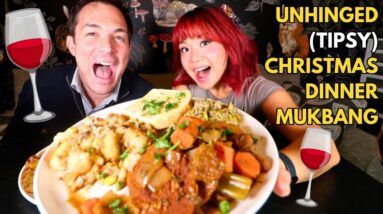 EAT CHRISTMAS DINNER WITH US (VEGAN MUKBANG) | Munching Mondays Ep.126