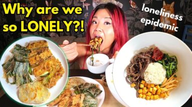 Home Cooked Korean Food MUKBANG (Vegan) & Loneliness Epidemic 😰 | Munching Mondays Ep.121