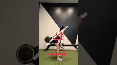 Kayla, a doctor of physical therapy, reviews her own technique on the hang clean and press exercise