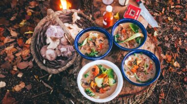 Winter Survival Food; Mushroom Foraging & Forest Cooking
