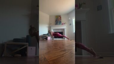 Practice your low plank aka Chaturanga Dandasana in Aly's new sun salutation yoga flow!