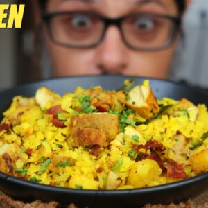 The BEST ALU POHA recipe