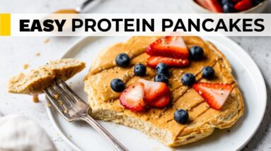 SUPER EASY PROTEIN PANCAKES | 5-ingredient meal prep!