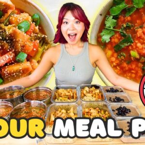 1 HOUR HIGH PROTEIN VEGAN MEAL PREP (TIMED CHALLENGE!)