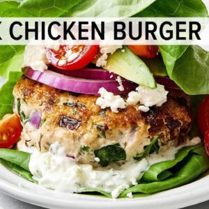 GREEK CHICKEN BURGERS | The BEST Chicken Burger Recipe!