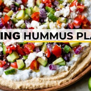 HUMMUS DIP BOARD | *Must-Make* Mediterranean Snack Plate (easy + healthy)