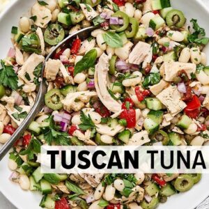 TUSCAN TUNA SALAD | Protein-Packed + Meal Prep Friendly Salad Recipe!