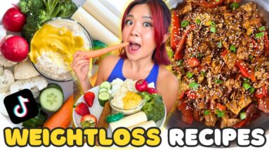 Trying TikTok Viral WEIGHT LOSS & HIGH PROTEIN Recipes For a Day (but vegan)