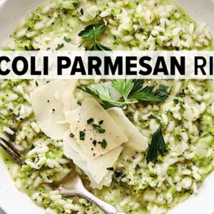 BROCCOLI PARMESAN RISOTTO | The perfect risotto recipe!