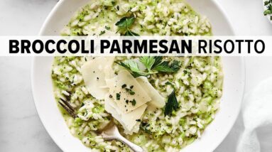 BROCCOLI PARMESAN RISOTTO | The perfect risotto recipe!