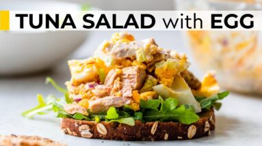 TUNA EGG SALAD RECIPE | easy, healthy lunch idea!