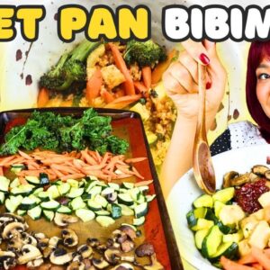 Easy Korean Meal on a SHEET PAN (Sheet Pan Bibimbap Recipe)