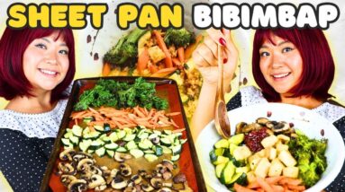 Easy Korean Meal on a SHEET PAN (Sheet Pan Bibimbap Recipe)