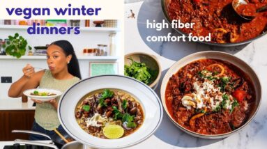 Nourishing Cosy Vegan Dinners | Winter Warmers ep.1 high fibre comfort food