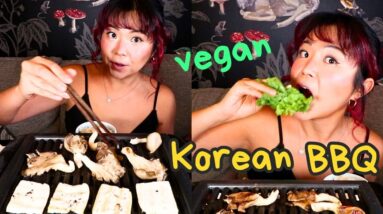 My Favourite Way to Eat a Whole Head of Lettuce (Vegan Korean BBQ Mukbang) | Munching Mondays Ep.137