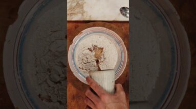 Leftover coffee + miso homemade rye bread 🍞 super simple & nutritious #shorts