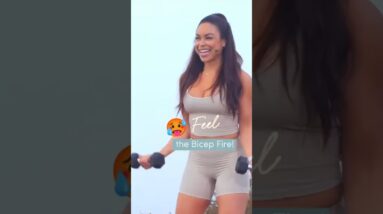 Get toned: Master the Wide Arm Bicep Curl workout!  #toneitup #getupandglow #biceps #armworkout