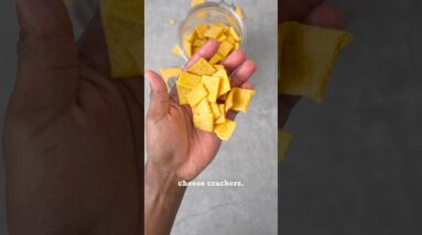 Turn leftover rice into gluten-free cheese crackers! Don't buy Cheez-Its - make them! See below.
