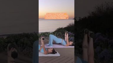 Sculpt & Strengthen! ✨ Glute Bridge Chest Press Combo: The Everyday Workout for Toned Body You Need!