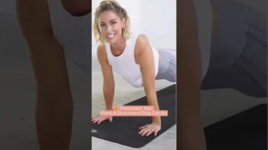 🤩 Throwback Abs! Plank & Downward Dog Combo: Your Go-To Workout at Home for Belly Fat! 🔥🏠  #toneitup