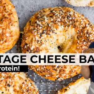 COTTAGE CHEESE PROTEIN BAGELS | easy, healthy, homemade, recipe