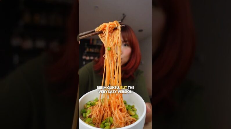 LAZY 5 MINUTE KOREAN COLD NOODLES! #vegan