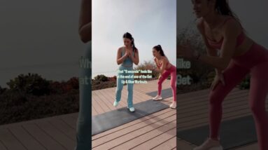 What 8 seconds feel like at the end of our quick full body weight loss exercise workout at home! 🥵💦