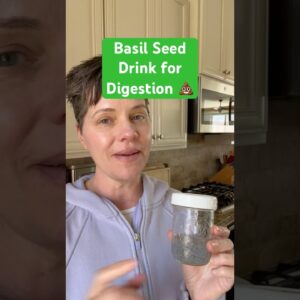 Basil Seed Drink for Digestion 💩🌱 #digestion #basilseeds #digestivehealth