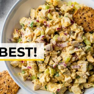 Protein-Packed CURRY CHICKEN SALAD with Greek Yogurt | easy, healthy lunch idea!