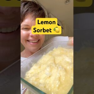 Lemon Sorbet Recipe 🍋 (Dairy-Free & Vegan) #sorbet #recipe #lemonjuice