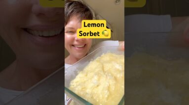 Lemon Sorbet Recipe 🍋 (Dairy-Free & Vegan) #sorbet #recipe #lemonjuice