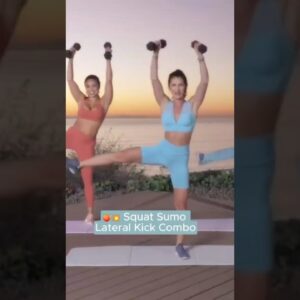 🍑💥 Squat Sumo Lateral Kick Combo: Your Everyday Workout for Toned Body! 💪