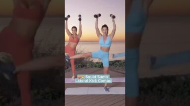🍑💥 Squat Sumo Lateral Kick Combo: Your Everyday Workout for Toned Body! 💪