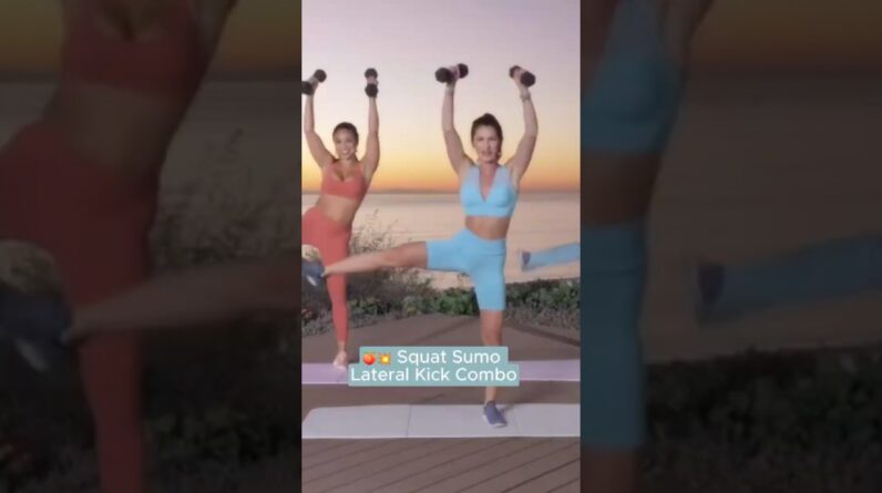 🍑💥 Squat Sumo Lateral Kick Combo: Your Everyday Workout for Toned Body! 💪
