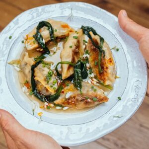 Dumplings Made With WILD WEEDS; I Was NOT Expecting This. ASMR Relaxing Cooking 🍃