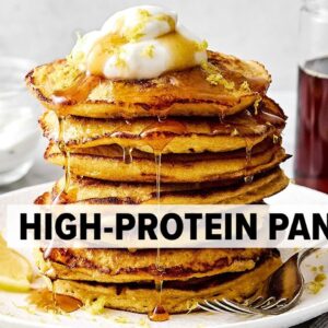 LEMON RICOTTA PROTEIN PANCAKES for a High-Protein Breakfast Idea!