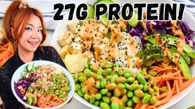 This High Protein SUSHI BOWL Has 27g of PROTEIN & easy To MEAL PREP