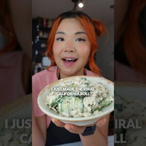 Can a cucumber salad taste like a CALIFORNIA ROLL??? #shorts