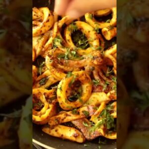 My Dad tastes Black Pepper Squid 🦑 #shorts #ketorecipes