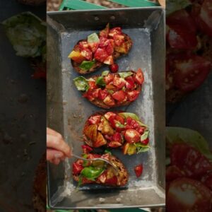 How did I do Italians? So proud of my homegrown tomatoes 🍅 simple recipe! #shorts