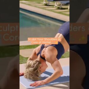 Sculpt Your Shoulders & Core at Home! The Down Dog to Push Up Strength Training at Home Routine 🏠✨