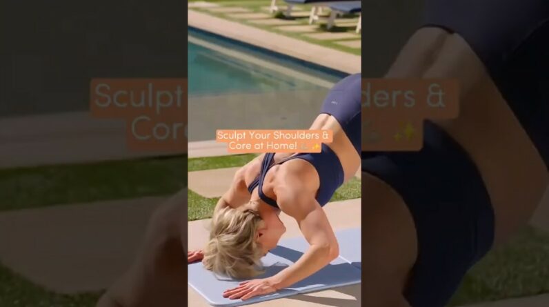 Sculpt Your Shoulders & Core at Home! The Down Dog to Push Up Strength Training at Home Routine 🏠✨