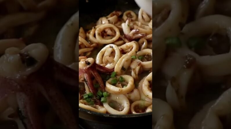 Garlic butter squid, nuff said! #shorts